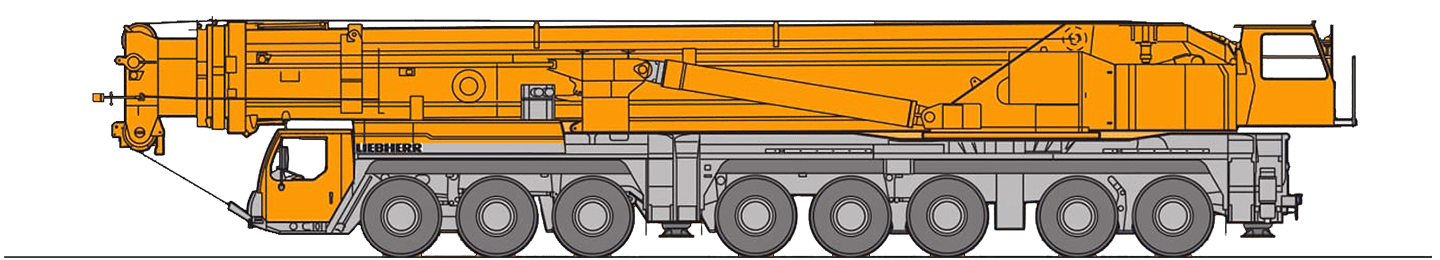 dźwig żuraw samochodowy samojezdny Liebherr LTM 1500 500 ton, usługi, wynajem Poznań, wielkopolskie - Dźwigus