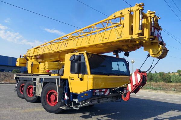 dźwig żuraw samochodowy samojezdny Faun ATF 60-3 60 ton, usługi, wynajem Poznań, wielkopolskie - Dźwigus