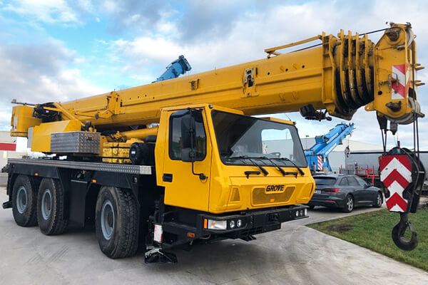 dźwig żuraw samochodowy samojezdny Grove GMK 3055 55 ton, usługi, wynajem Poznań, wielkopolskie - Dźwigus