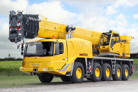 dźwig żuraw samochodowy samojezdny Grove GMK 5130 130 ton, usługi, wynajem Poznań, wielkopolskie - Dźwigus